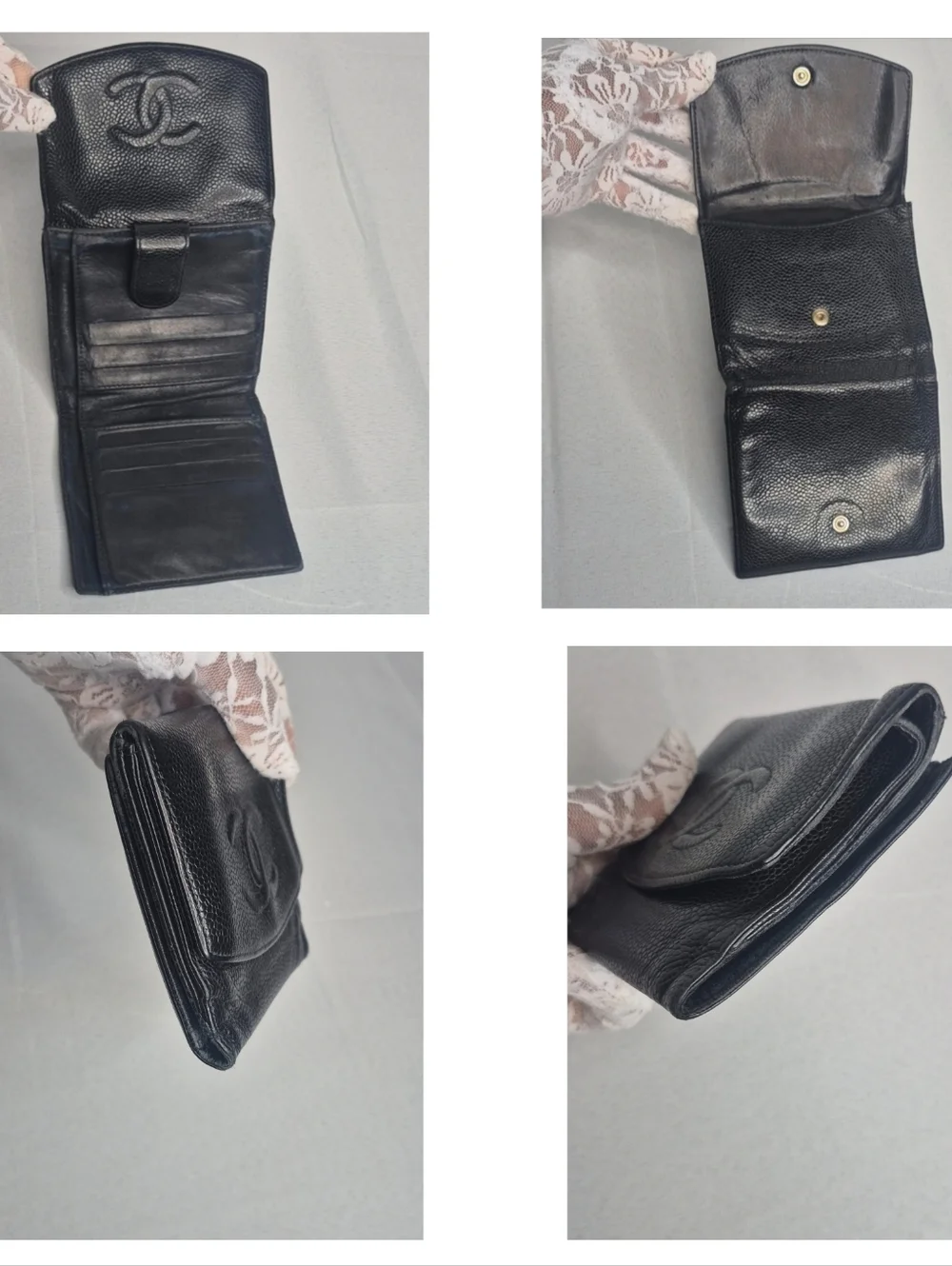 Chanel Black Caviar Leather Wallet